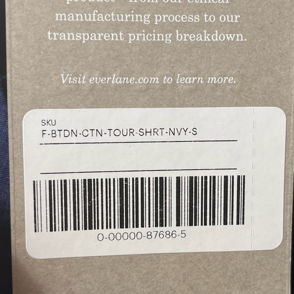 Everlane The Cotton Tourist Shirt Plaid Button Down Navy Blue Size Small - Picture 8 of 9